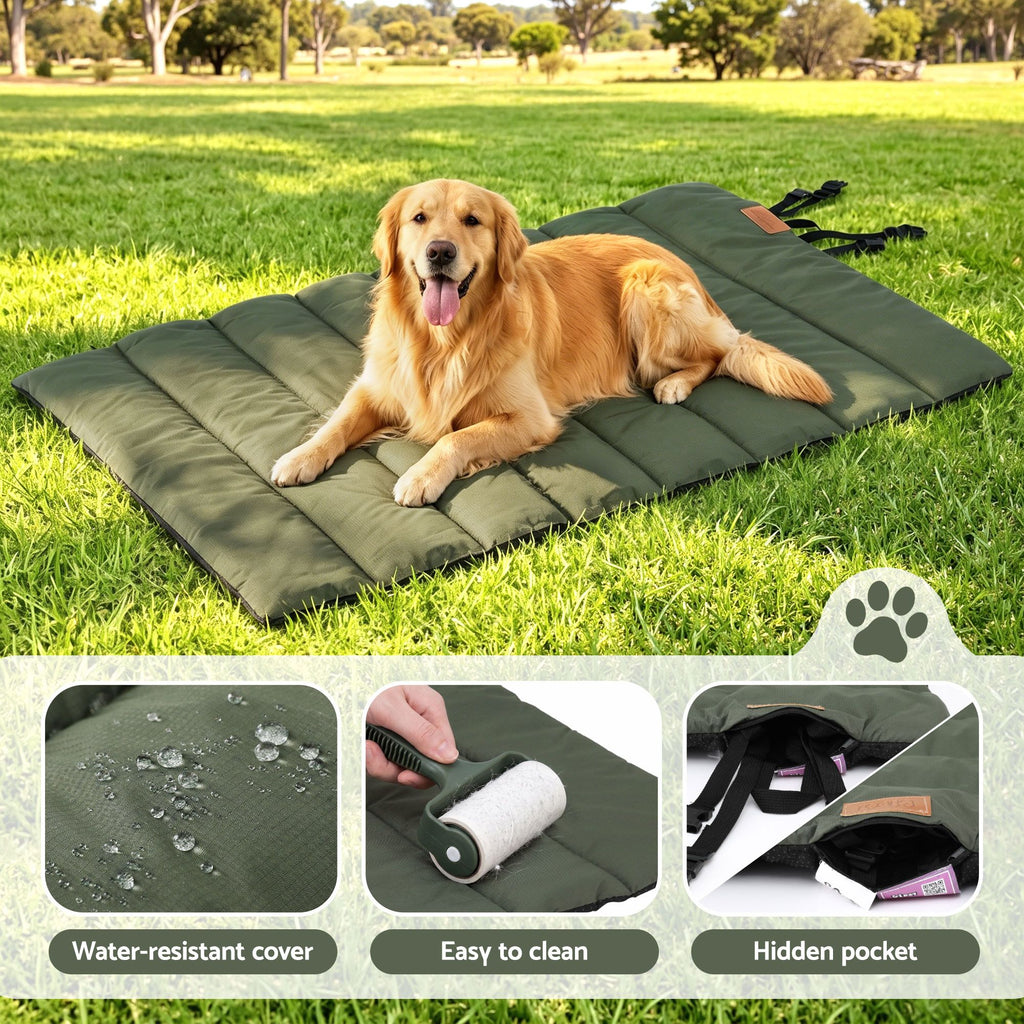 Roll-Up Outdoor Dog Mat (Large, Green)