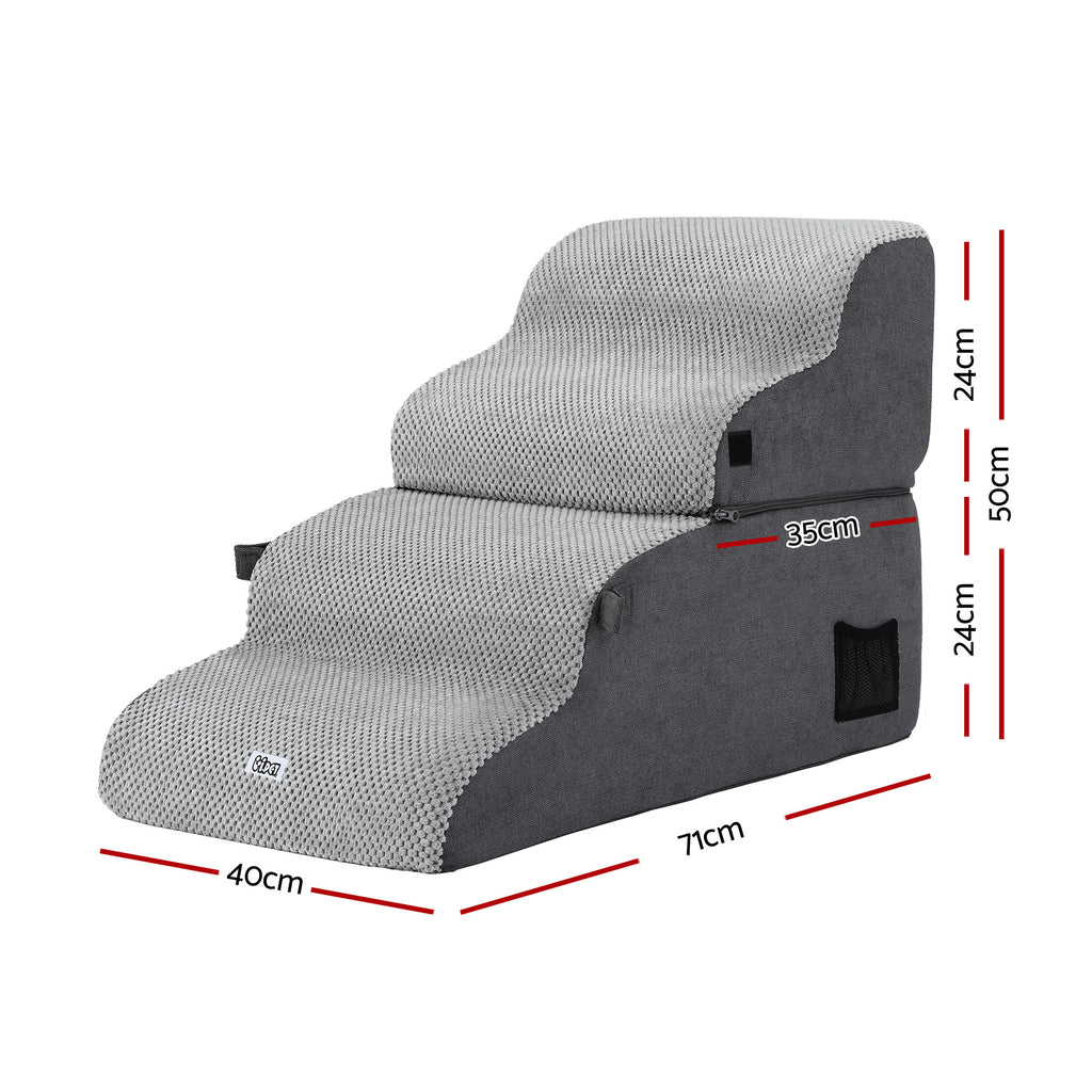 Pet Stairs & Bed in One (Grey)