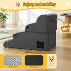 Pet Stairs & Bed in One (Grey)