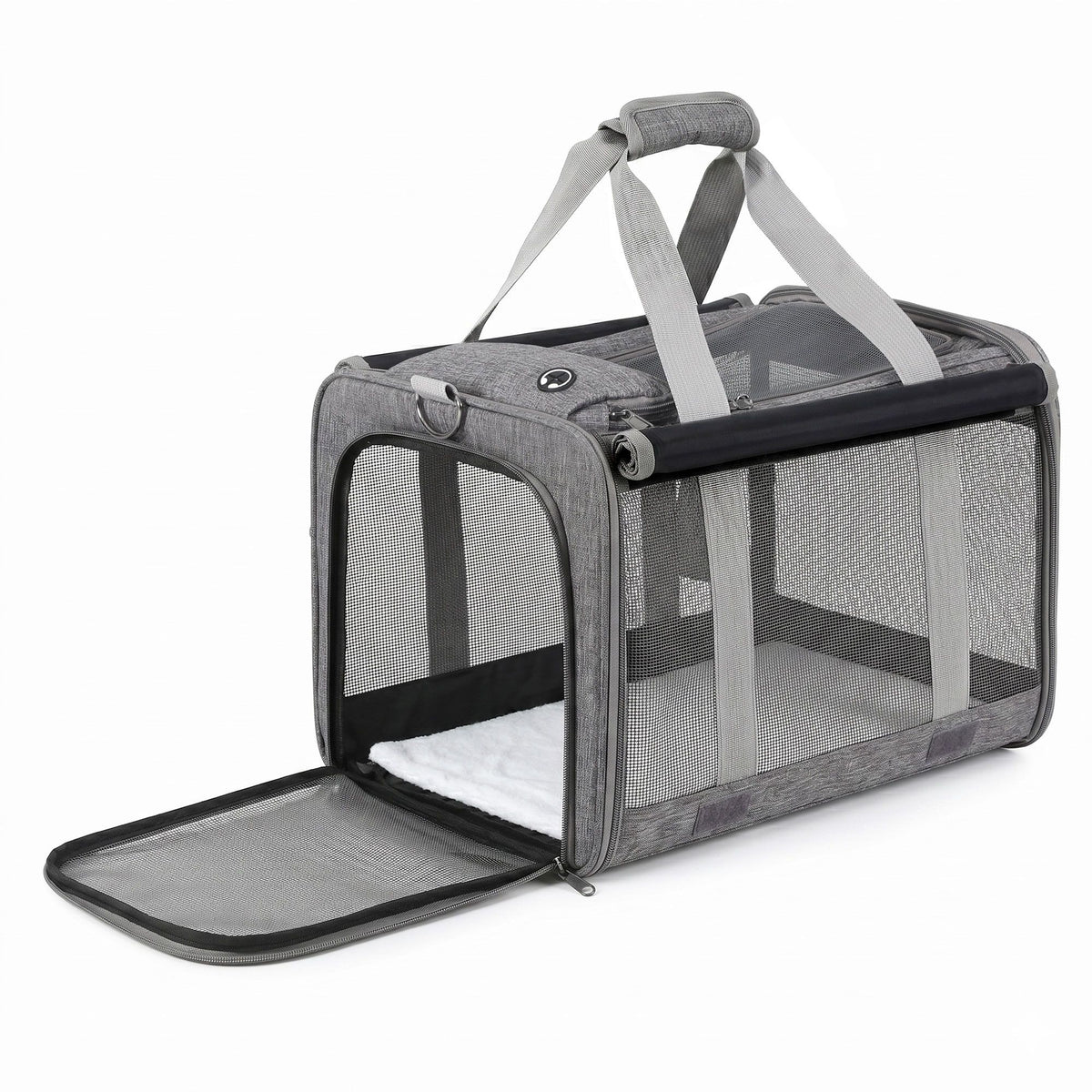 Foldable Travel Carrier (48cm, Grey)