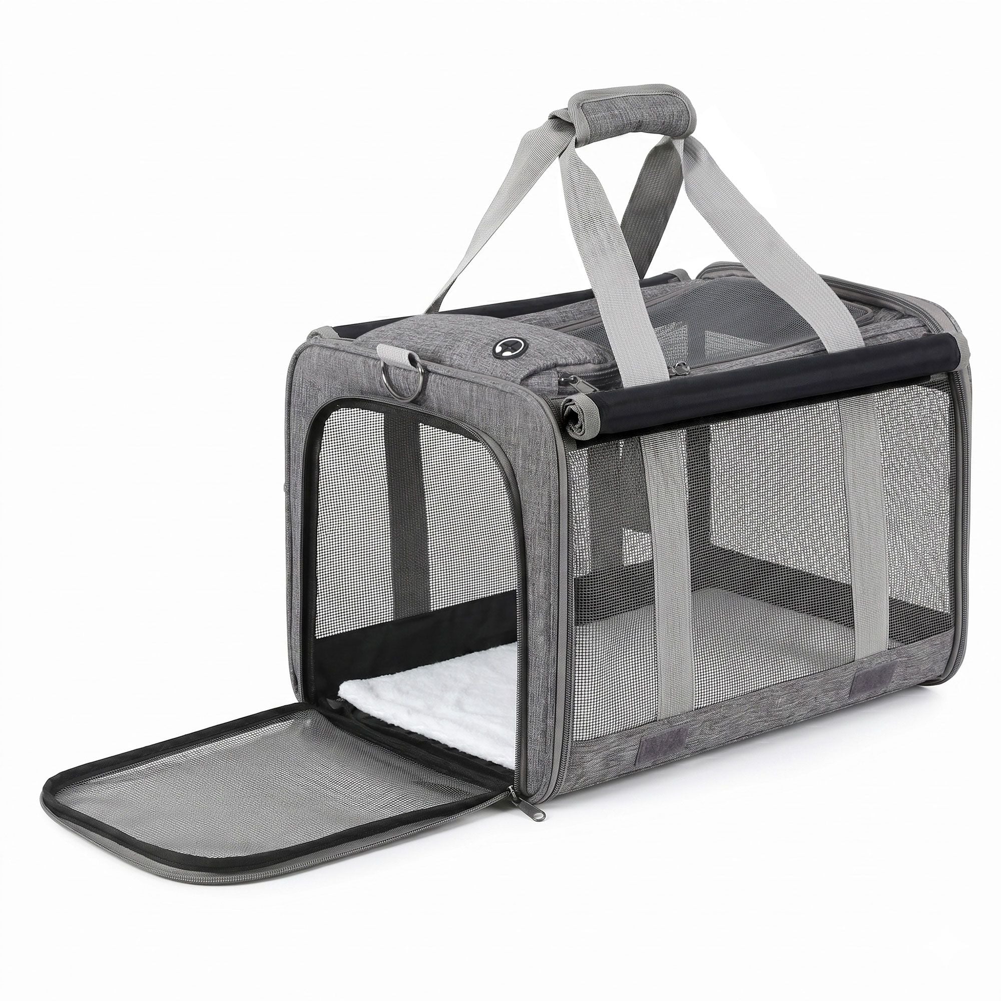 Foldable Travel Carrier (48cm, Grey)