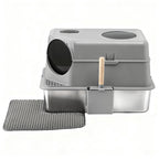 Stainless Steel Litter Box (Large, Hooded)