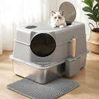 Stainless Steel Litter Box (Large, Hooded)