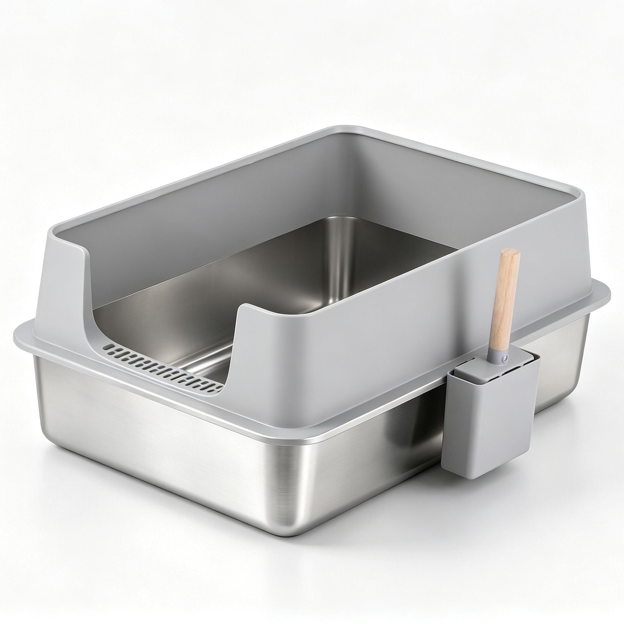 Stainless Steel Litter Box (XXL, High-Sided)