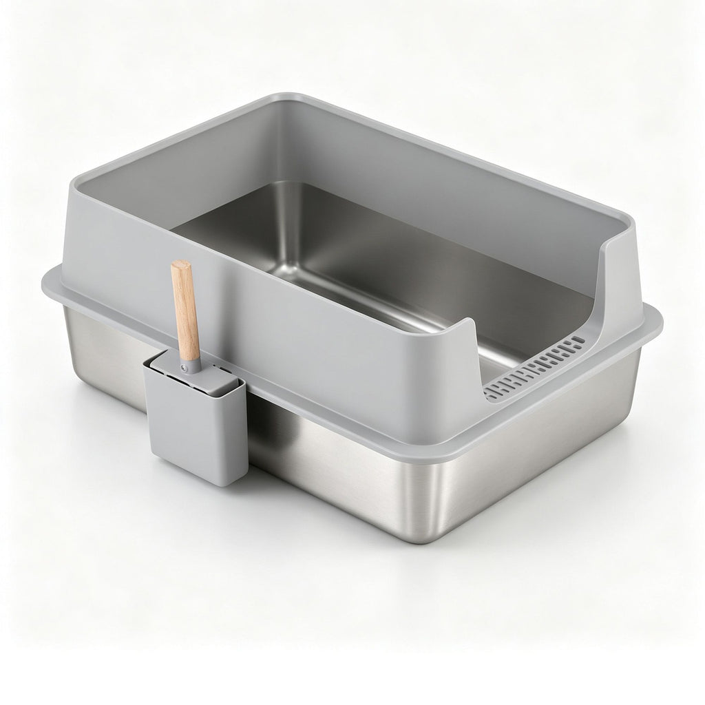 Stainless Steel Litter Box (XXL, High-Sided)