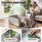 Stainless Steel Litter Box (XXL, High-Sided)