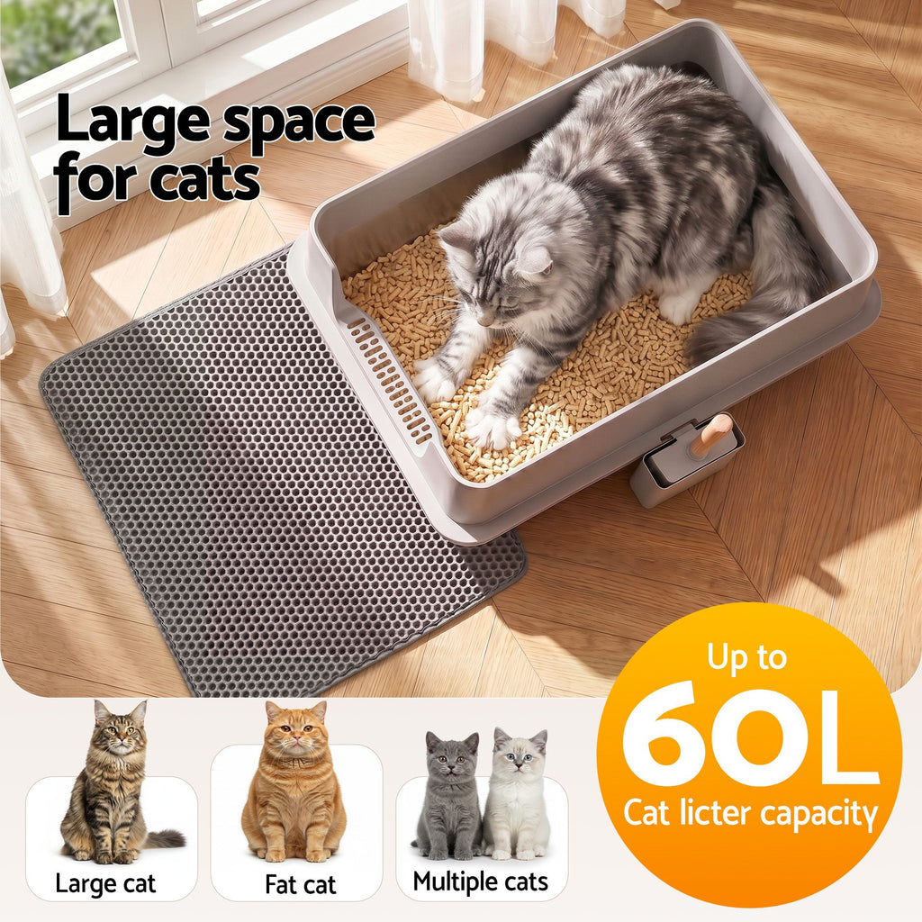 Stainless Steel Litter Box (XXL, High-Sided)