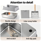 Stainless Steel Litter Box (XXL, High-Sided)
