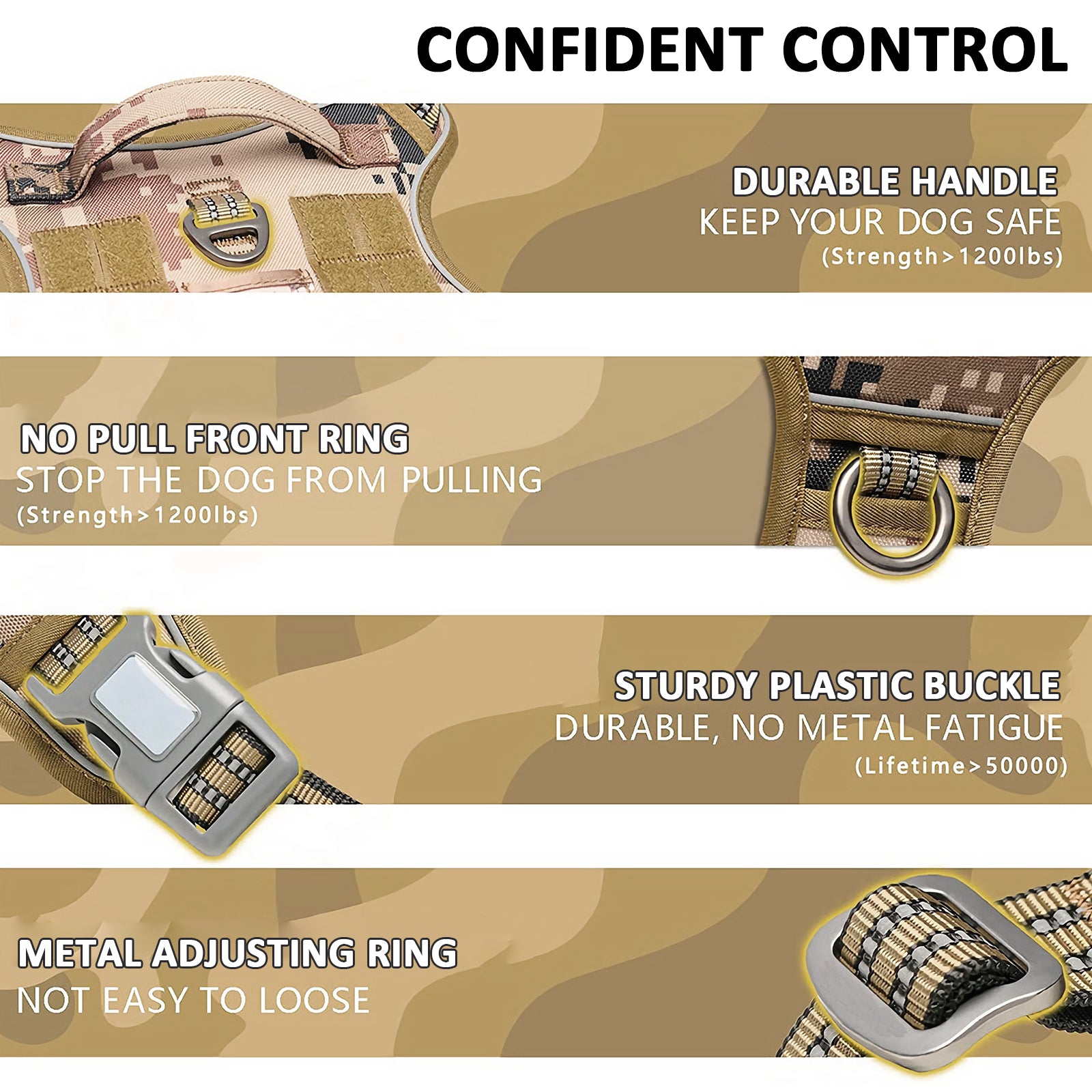 No-Pull Tactical Harness (Small)