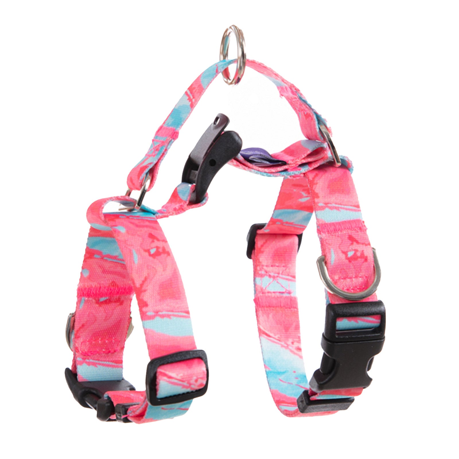 Padded Dog Harness (Large, Marble Pink)