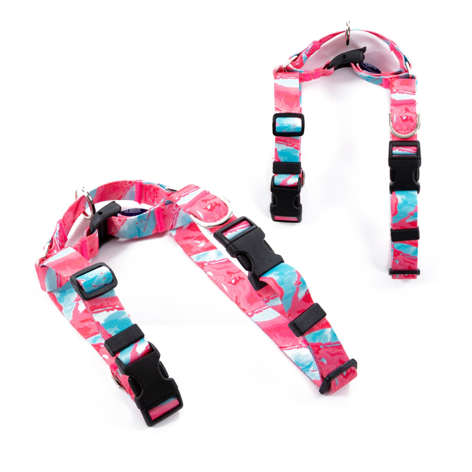 Padded Dog Harness (Large, Marble Pink)
