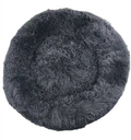 Calming Plush Donut Bed (Medium, Dark Grey)