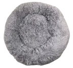Calming Plush Donut Bed (Medium, Light Grey)