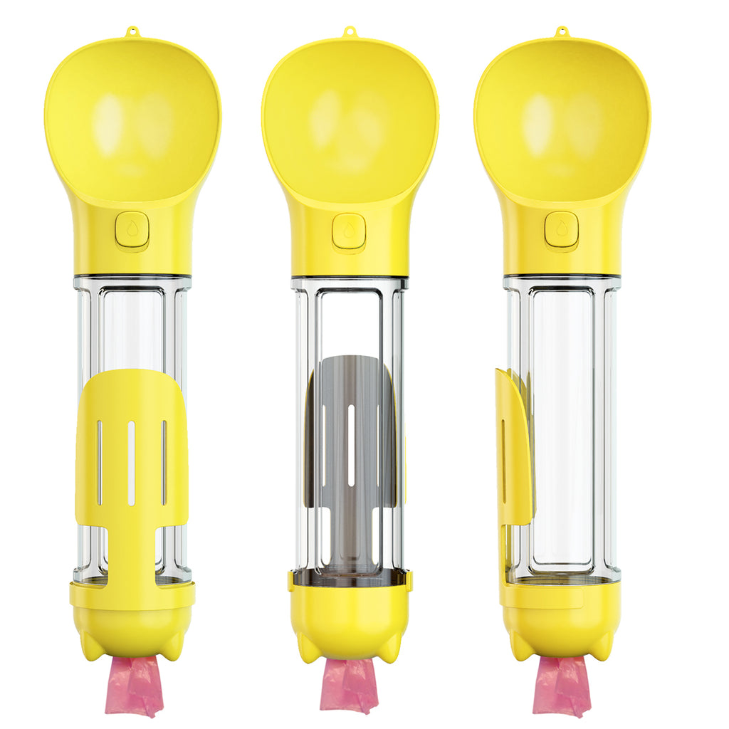 4-in-1 Travel Water Bottle (Yellow)