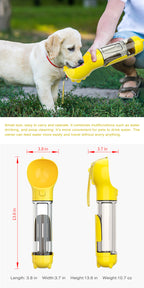 4-in-1 Travel Water Bottle (Yellow)