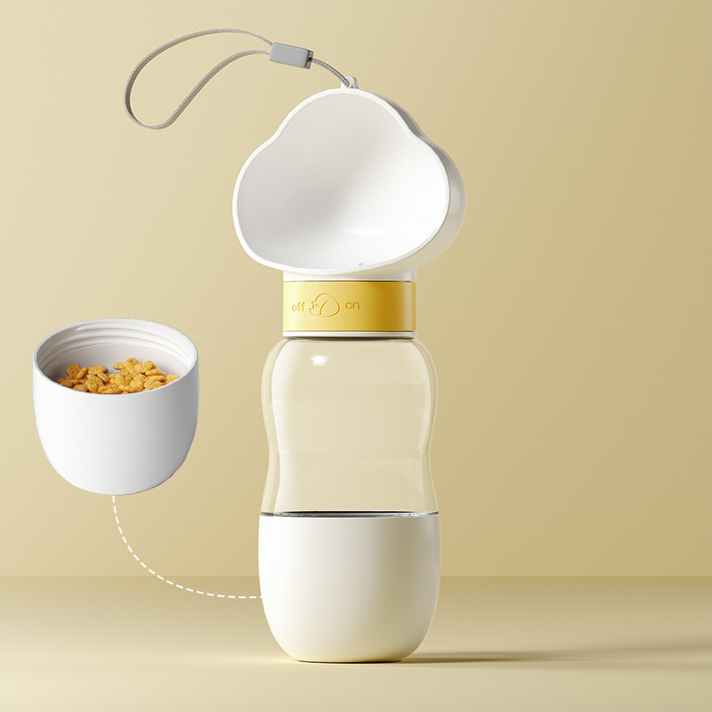 2-in-1 Travel Bottle & Food Cup (White)