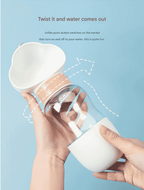 2-in-1 Travel Bottle & Food Cup (White)