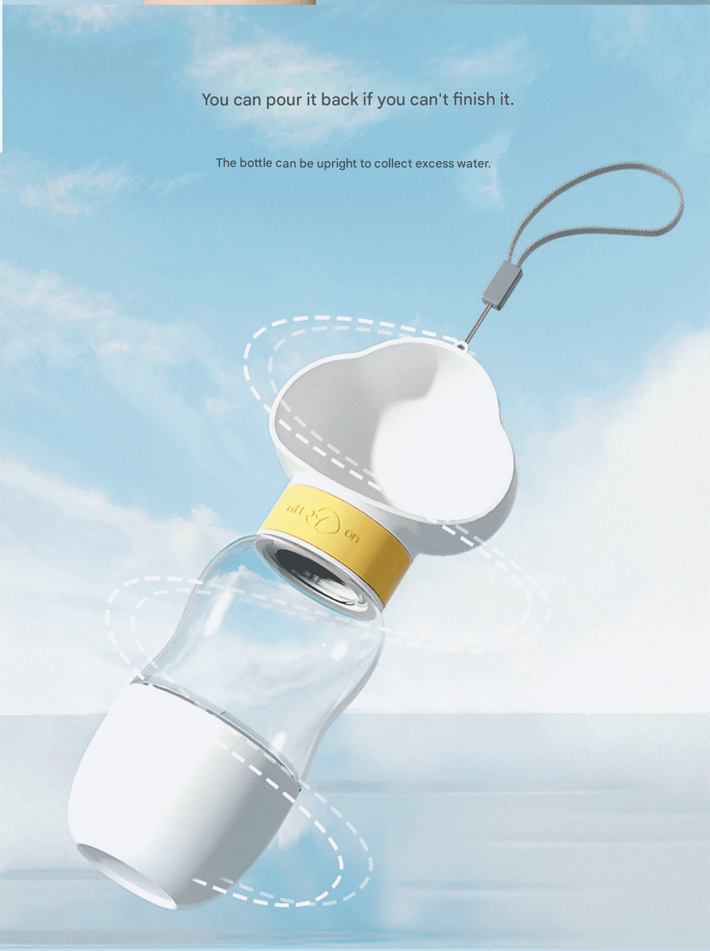 2-in-1 Travel Bottle & Food Cup (White)