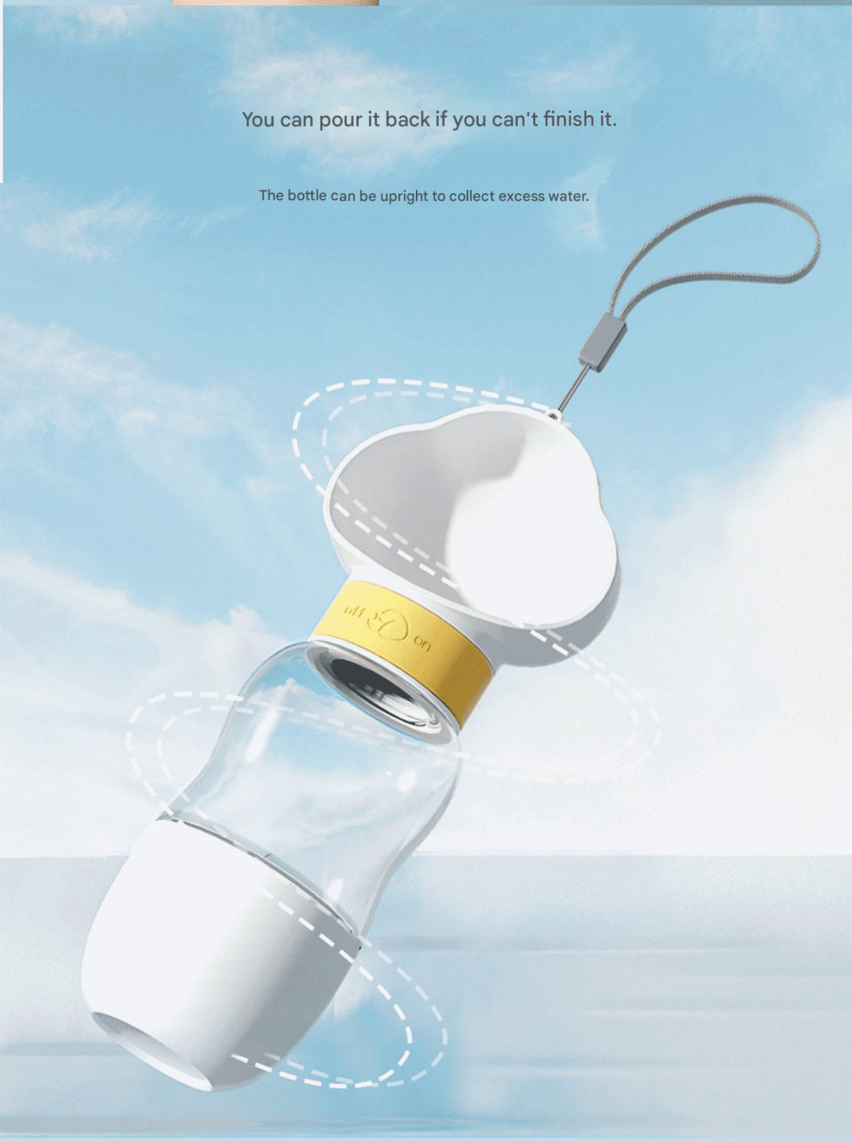 2-in-1 Travel Bottle & Food Cup (White)